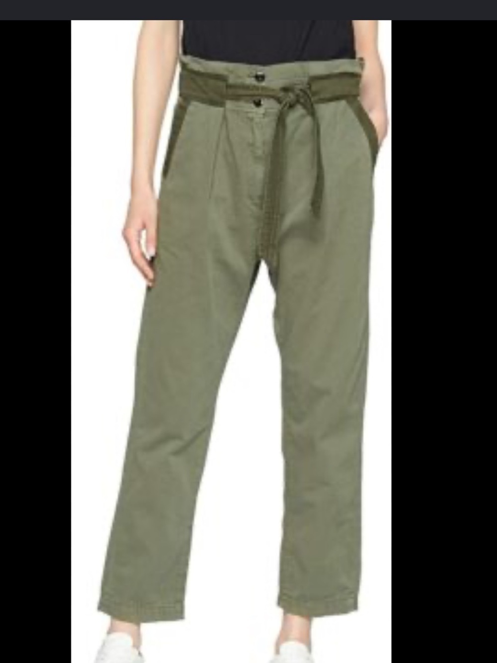 G-Star Raw Bronson Army High-Rise Olive Chino Paperbag Pants